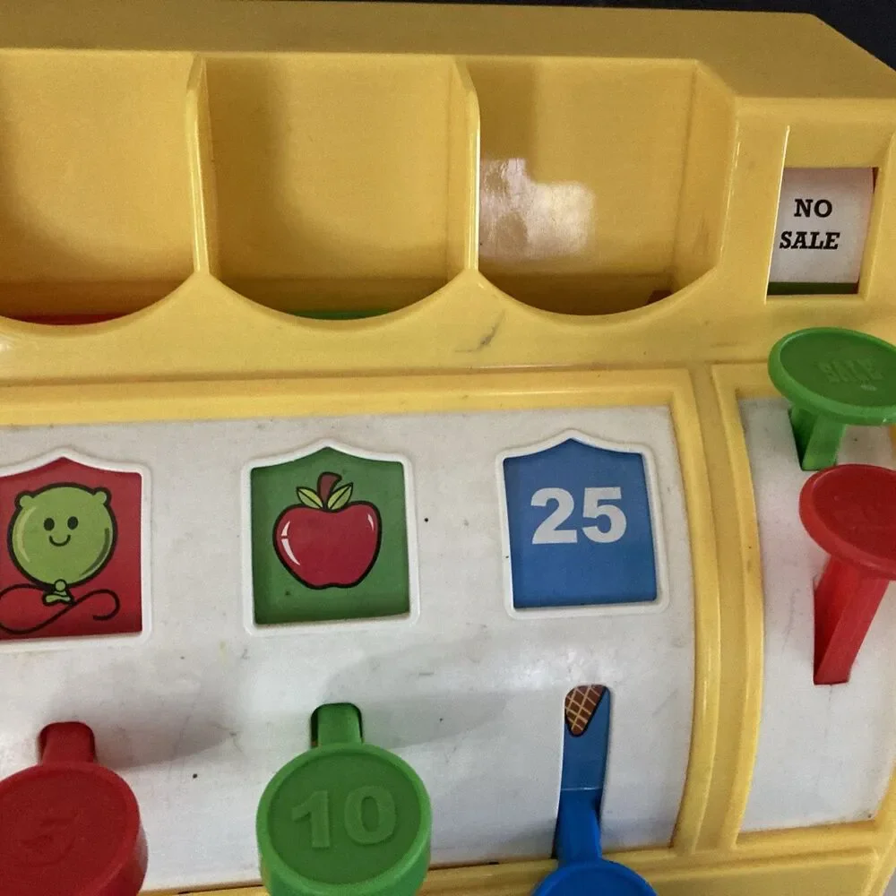 Fisher-Price Classics Cash Register Tested Working Toy Pretend Play 2002 Vintage